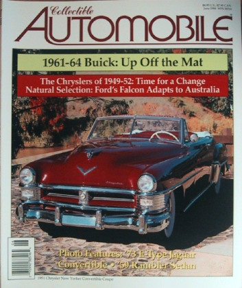 COLLECTIBLE AUTOMOBILE 1998 JUNE - E-JAG ROADSTER, CHRYSLERS, VETTE PACE CAR